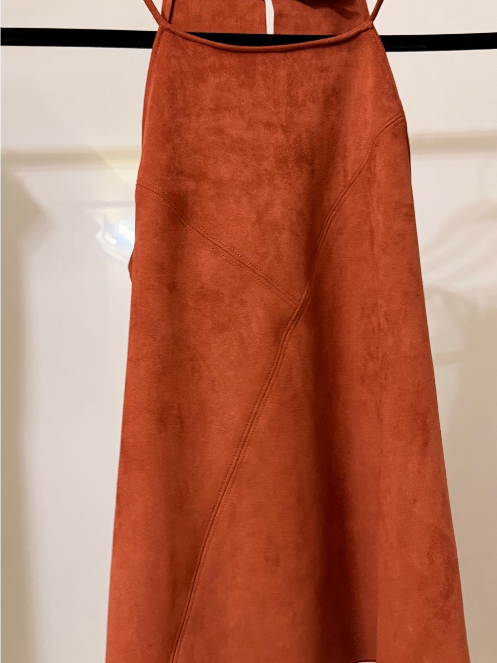 Naked Zebra Rust Suede A-Line Top
